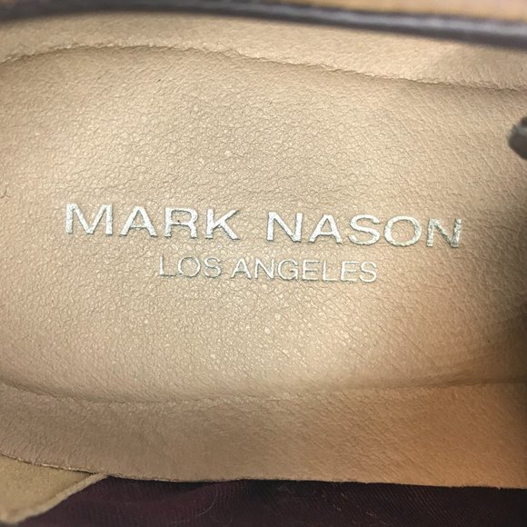 MARK NASON Mens Dress Shoes 8.5M /41.5 Short Wing Tip Brown Leather main image 5
